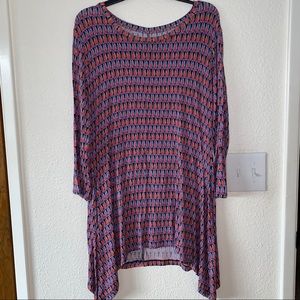 Women’s Red and Blue Tunic